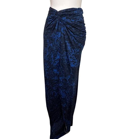 Helmut Lang viscose jersey abstract print maxi  boho skirt size L - Picture 1 of 9